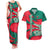 Bangladesh Couples Matching Tank Maxi Dress and Hawaiian Shirt with Tiger Bengal Design and National Emblem Motif