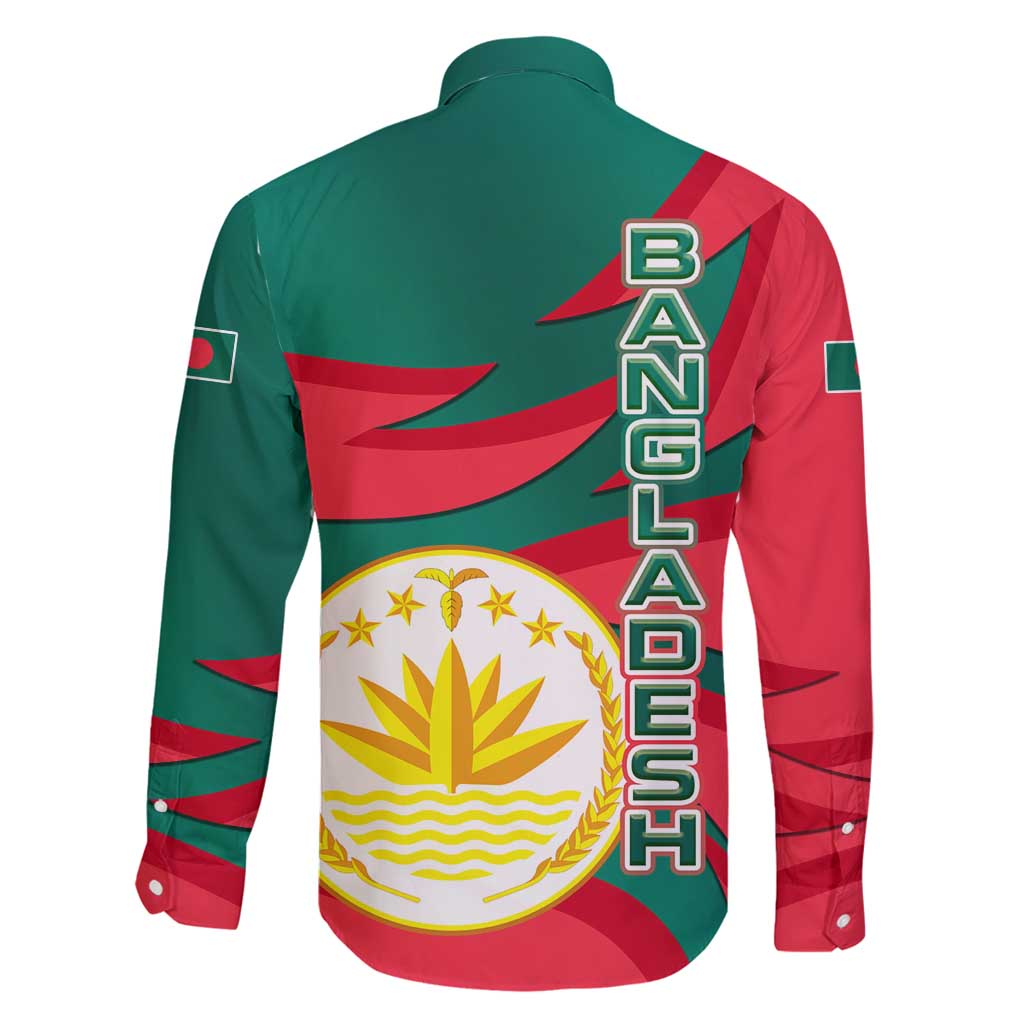 Bangladesh Family Matching Off Shoulder Maxi Dress and Hawaiian Shirt with Tiger Bengal Design and National Emblem Motif