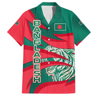Bangladesh Family Matching Puletasi and Hawaiian Shirt with Tiger Bengal Design and National Emblem Motif