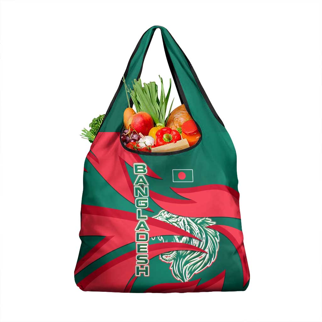 Bangladesh Grocery Bag with Tiger Bengal Design and National Emblem Motif