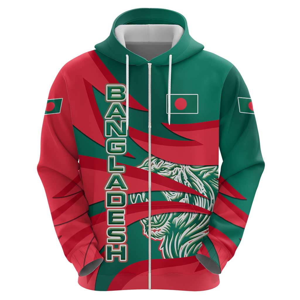 Bangladesh Hoodie with Tiger Bengal Design and National Emblem Motif