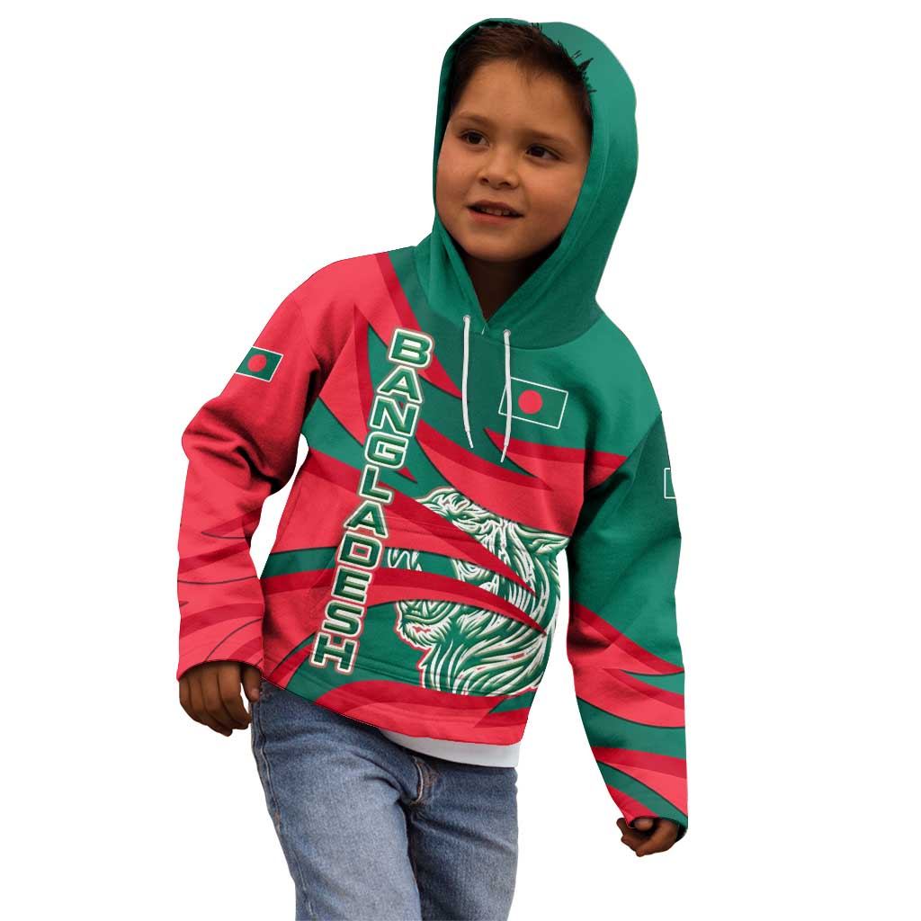 Bangladesh Kid Hoodie with Tiger Bengal Design and National Emblem Motif