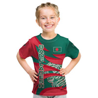 Bangladesh Kid T Shirt with Tiger Bengal Design and National Emblem Motif