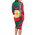 Bangladesh Long Sleeve Bodycon Dress with Tiger Bengal Design and National Emblem Motif