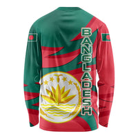 Bangladesh Long Sleeve Shirt with Tiger Bengal Design and National Emblem Motif