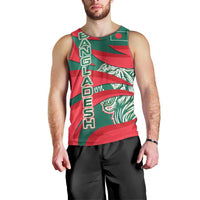 Bangladesh Men Tank Top with Tiger Bengal Design and National Emblem Motif