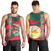 Bangladesh Men Tank Top with Tiger Bengal Design and National Emblem Motif