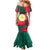 Bangladesh Mermaid Dress with Tiger Bengal Design and National Emblem Motif