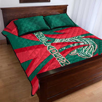 Bangladesh Quilt Bed Set with Tiger Bengal Design and National Emblem Motif