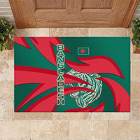 Bangladesh Rubber Doormat with Tiger Bengal Design and National Emblem Motif
