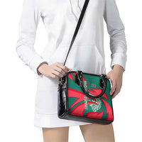 Bangladesh Shoulder Handbag with Tiger Bengal Design and National Emblem Motif