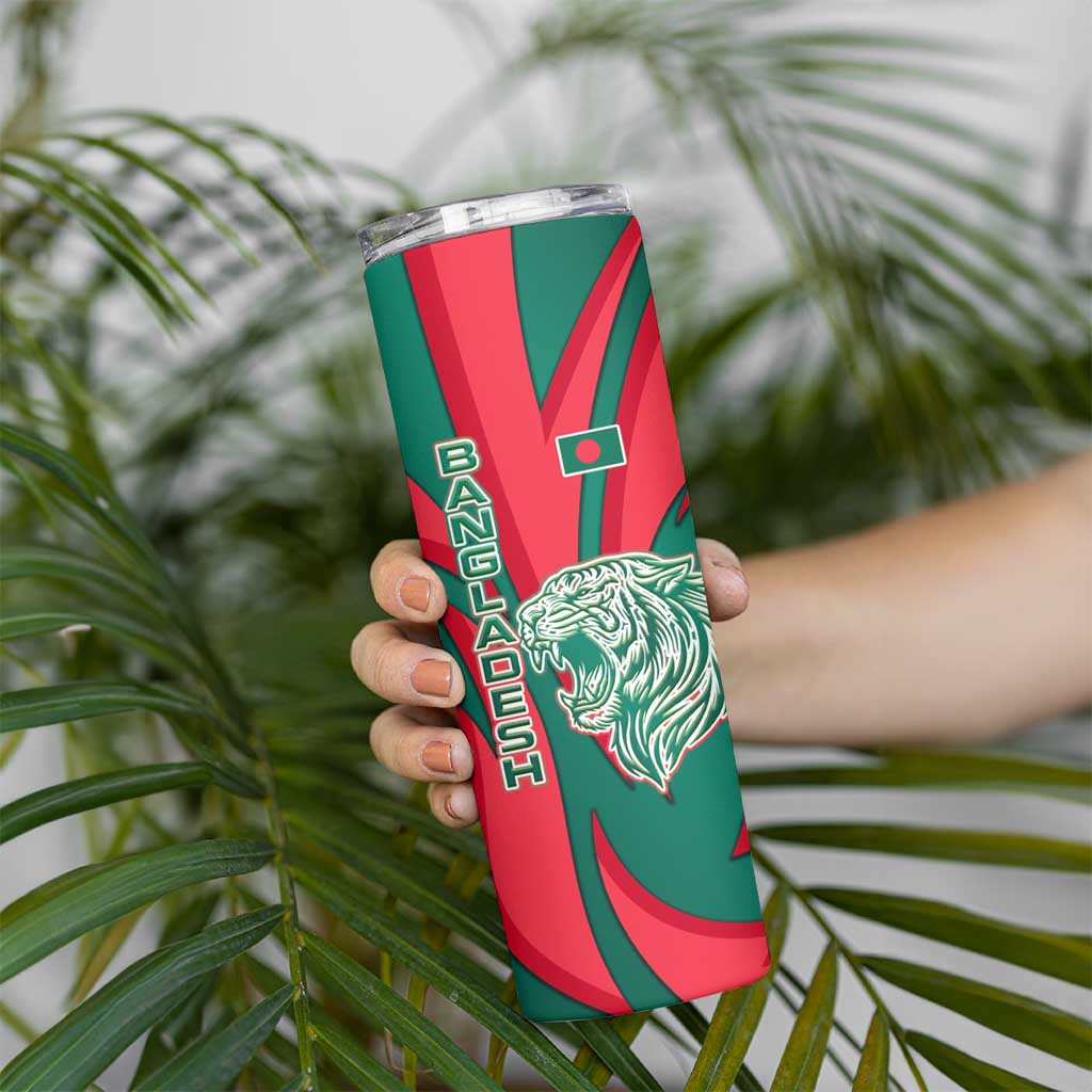 Bangladesh Skinny Tumbler with Tiger Bengal Design and National Emblem Motif