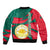 Bangladesh Sleeve Zip Bomber Jacket with Tiger Bengal Design and National Emblem Motif