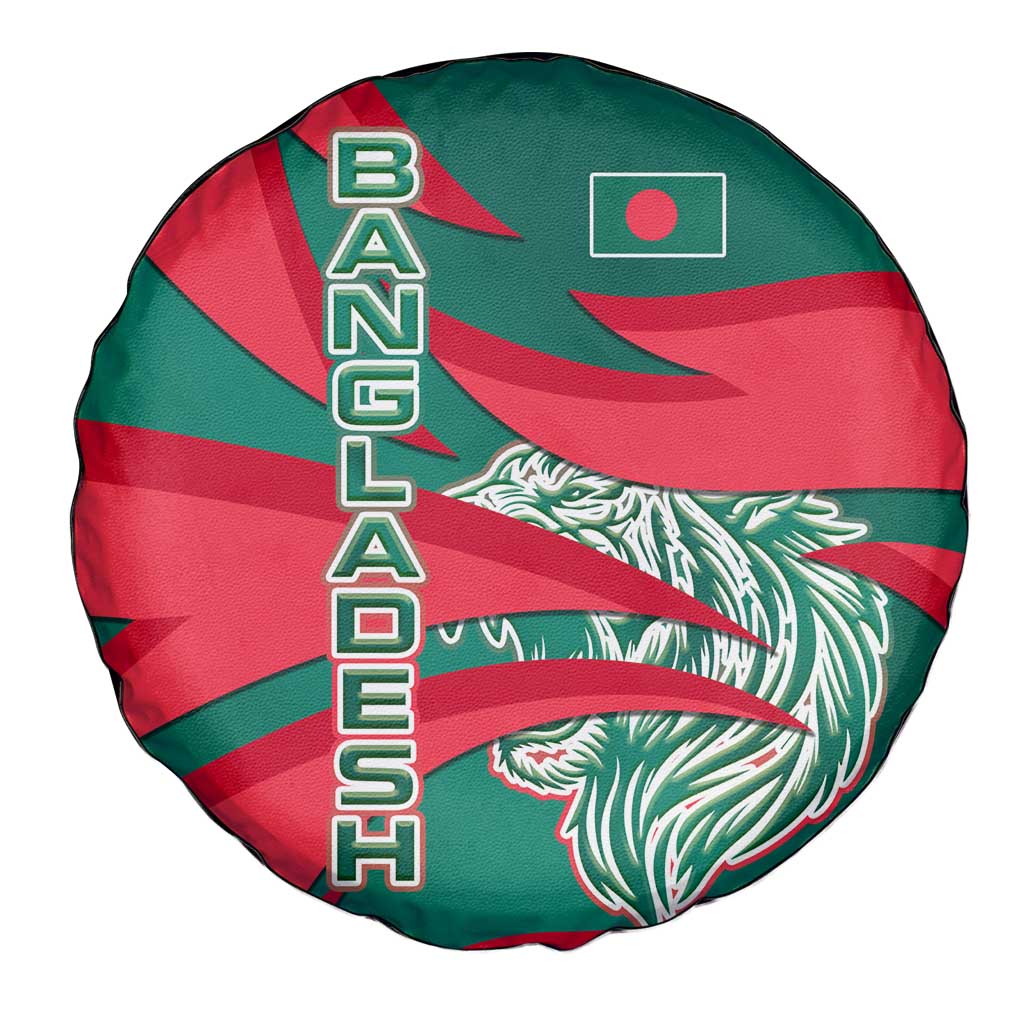 Bangladesh Spare Tire Cover with Tiger Bengal Design and National Emblem Motif
