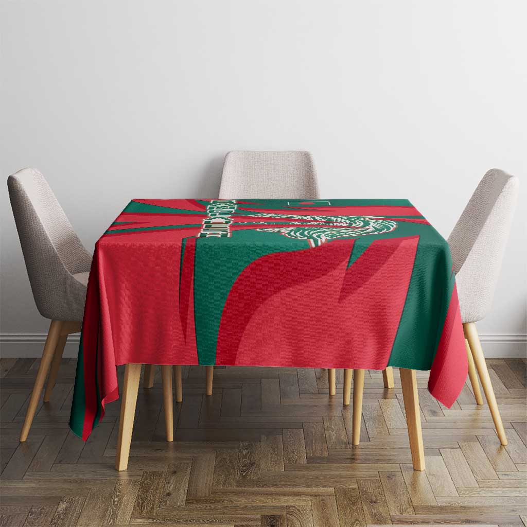 Bangladesh Tablecloth with Tiger Bengal Design and National Emblem Motif