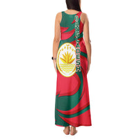 Bangladesh Tank Maxi Dress with Tiger Bengal Design and National Emblem Motif