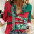 Bangladesh Women Casual Shirt with Tiger Bengal Design and National Emblem Motif
