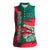 Bangladesh Women Sleeveless Polo Shirt with Tiger Bengal Design and National Emblem Motif