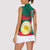 Bangladesh Women Sleeveless Polo Shirt with Tiger Bengal Design and National Emblem Motif