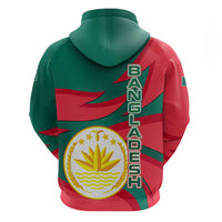 Bangladesh Zip Hoodie with Tiger Bengal Design and National Emblem Motif