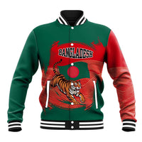 Bangladesh Flag Baseball Jacket with Royal Bengal Tiger Design