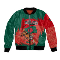 Bangladesh Flag Bomber Jacket with Royal Bengal Tiger Design