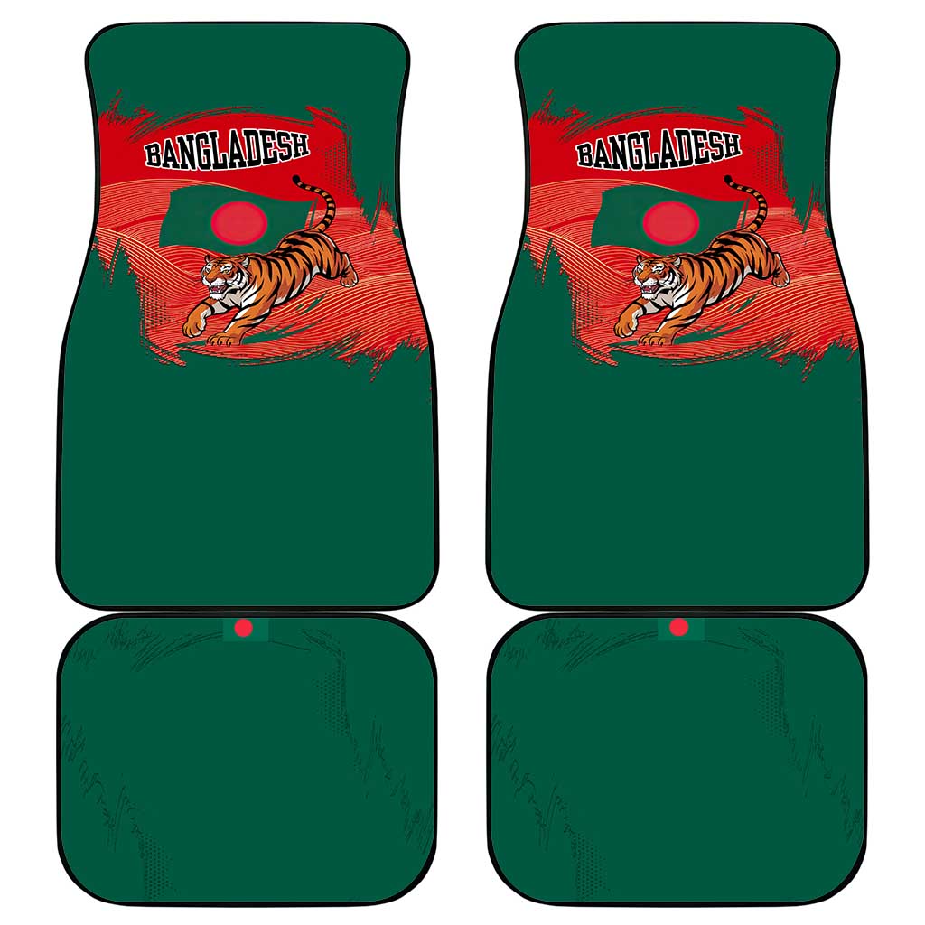 Bangladesh Flag Car Mats with Royal Bengal Tiger Design