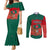 Bangladesh Flag Couples Matching Mermaid Dress and Long Sleeve Button Shirt with Royal Bengal Tiger Design