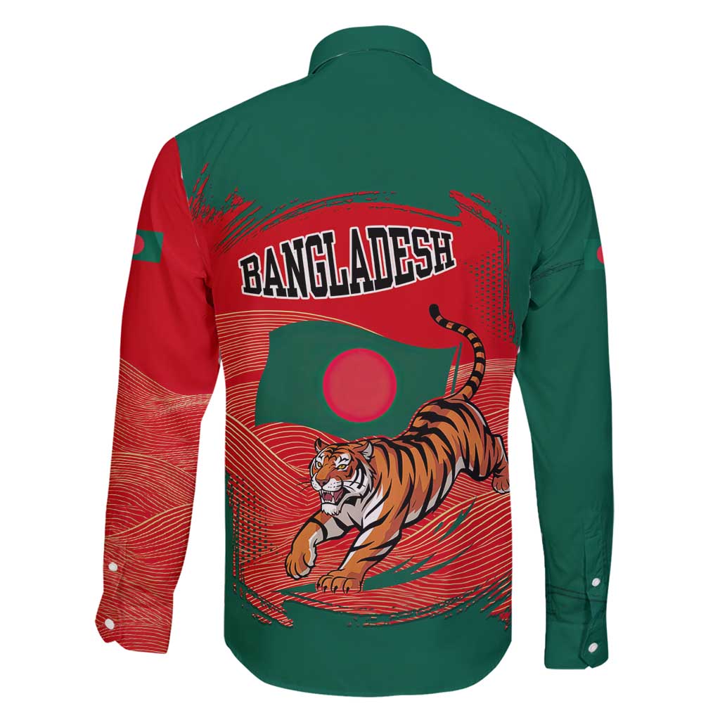 Bangladesh Flag Family Matching Mermaid Dress and Hawaiian Shirt with Royal Bengal Tiger Design