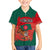 Bangladesh Flag Family Matching Off Shoulder Maxi Dress and Hawaiian Shirt with Royal Bengal Tiger Design