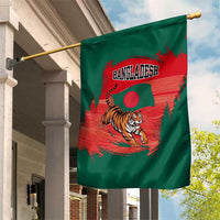 Bangladesh Flag Garden Flag with Royal Bengal Tiger Design