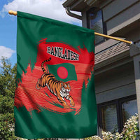 Bangladesh Flag Garden Flag with Royal Bengal Tiger Design