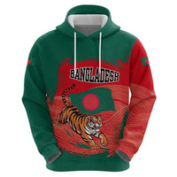 Bangladesh Flag Hoodie with Royal Bengal Tiger Design