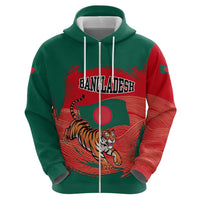 Bangladesh Flag Hoodie with Royal Bengal Tiger Design