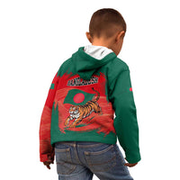 Bangladesh Flag Kid Hoodie with Royal Bengal Tiger Design