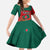 Bangladesh Flag Kid Short Sleeve Dress with Royal Bengal Tiger Design