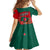 Bangladesh Flag Kid Short Sleeve Dress with Royal Bengal Tiger Design