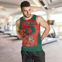 Bangladesh Flag Men Tank Top with Royal Bengal Tiger Design
