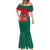 Bangladesh Flag Mermaid Dress with Royal Bengal Tiger Design