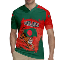 Bangladesh Flag Rugby Jersey with Royal Bengal Tiger Design