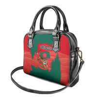 Bangladesh Flag Shoulder Handbag with Royal Bengal Tiger Design