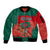 Bangladesh Flag Sleeve Zip Bomber Jacket with Royal Bengal Tiger Design