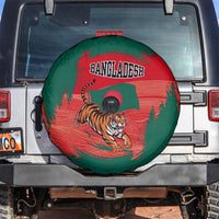 Bangladesh Flag Spare Tire Cover with Royal Bengal Tiger Design