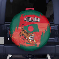 Bangladesh Flag Spare Tire Cover with Royal Bengal Tiger Design