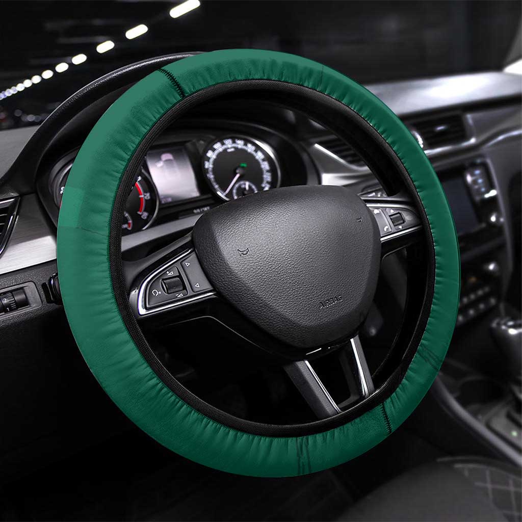 Bangladesh Flag Steering Wheel Cover with Royal Bengal Tiger Design