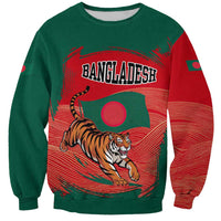 Bangladesh Flag Sweatshirt with Royal Bengal Tiger Design