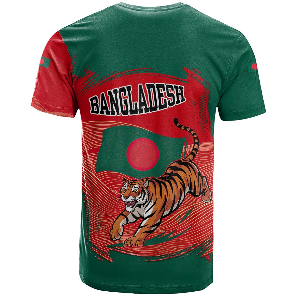 Bangladesh Flag T Shirt with Royal Bengal Tiger Design