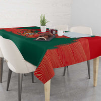 Bangladesh Flag Tablecloth with Royal Bengal Tiger Design