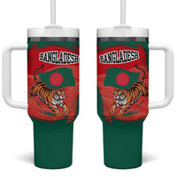 Bangladesh Flag Tumbler With Handle with Royal Bengal Tiger Design