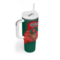 Bangladesh Flag Tumbler With Handle with Royal Bengal Tiger Design